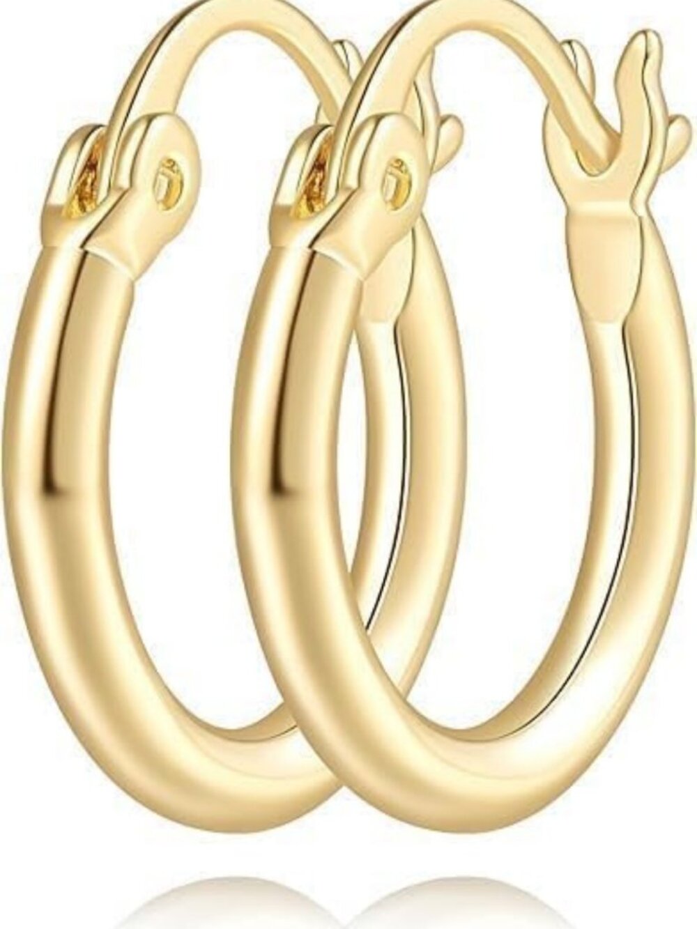 14K Gold Hoop Earrings - Elegant Everyday Jewelry for Women, Essential Accessory